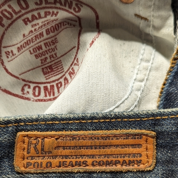 Polo Ralph Lauren L butterfly low rise modern boot cut jeans sz 4 - Picture 2 of 9